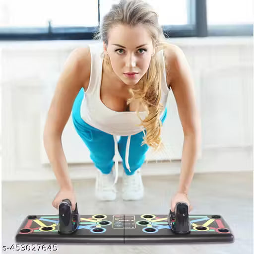 10in1 Portable Board with Strong Grip Handle for Chest Press Home & Gym Exercise Push-up Bar